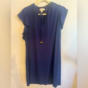 Michael Kors Navy Ruffle Dress size xlg